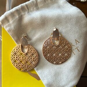 Kendra Scott Didi 14K Rose Gold Plated Brass Filigree Disc Earrings